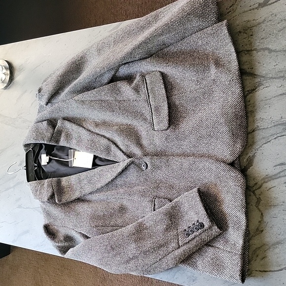 a. new day Tweed Wool Blend Jacket Black White Gray size 16 NWT - Picture 8 of 16